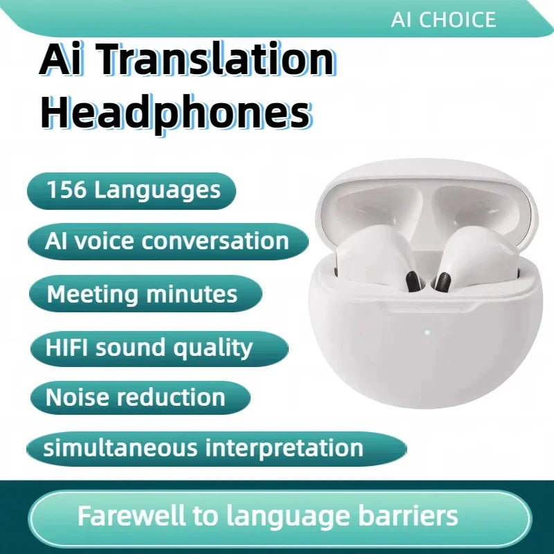 Audífonos traductores Bluetooth 156 idiomas en vivo (valores + IVA)