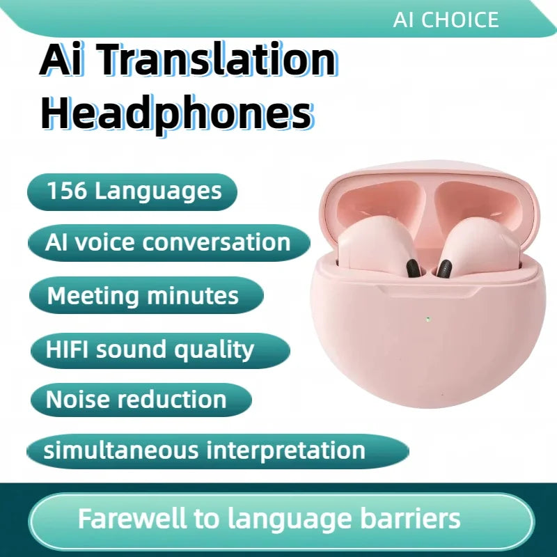 Audífonos traductores Bluetooth 156 idiomas en vivo (valores + IVA)
