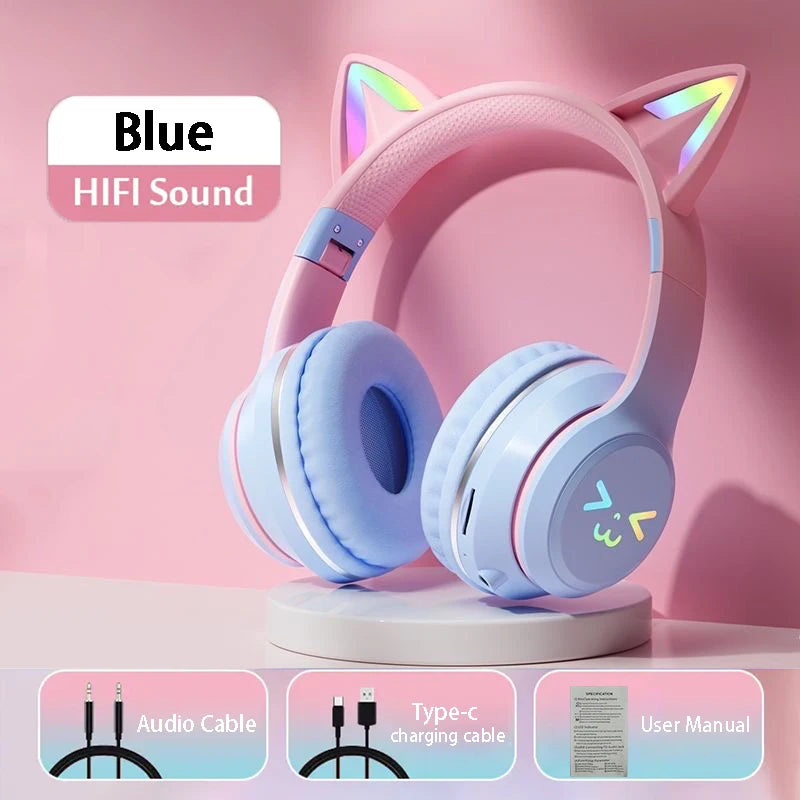 RGB Audiofonos HiFi Bluetooth (valores + IVA)
