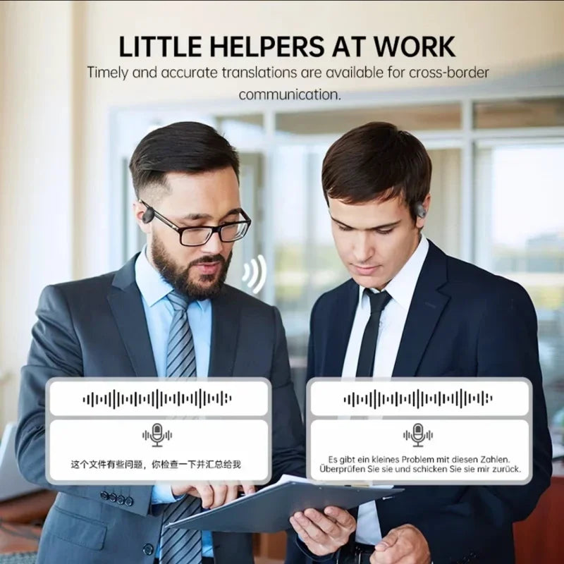 Audífonos traductores Bluetooth 156 idiomas en vivo (valores + IVA)