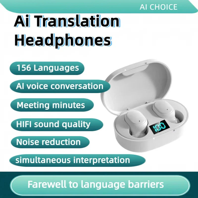 Audífonos traductores Bluetooth 156 idiomas en vivo (valores + IVA)