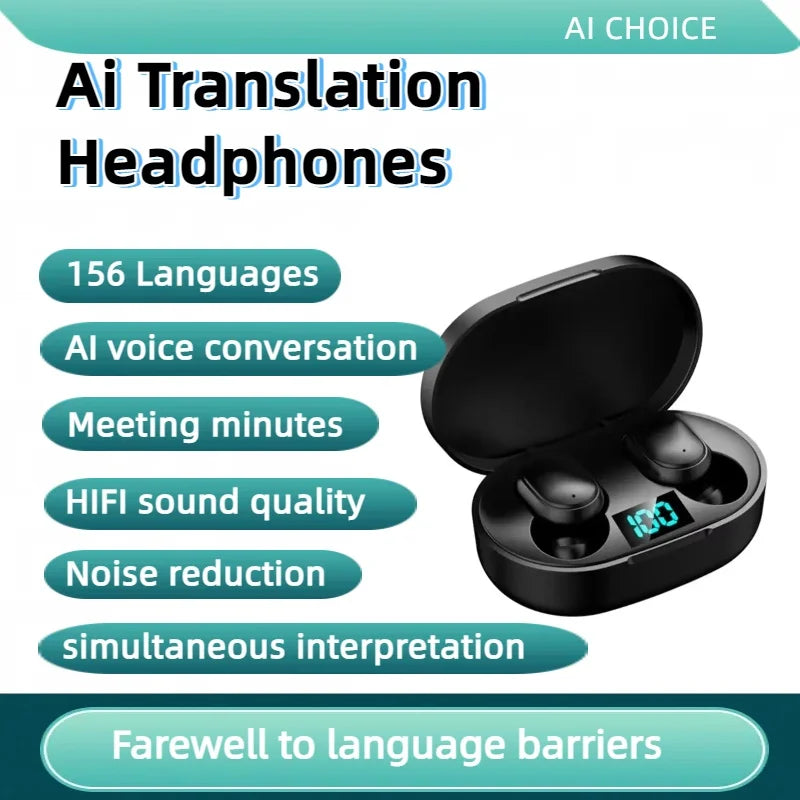 Audífonos traductores Bluetooth 156 idiomas en vivo (valores + IVA)