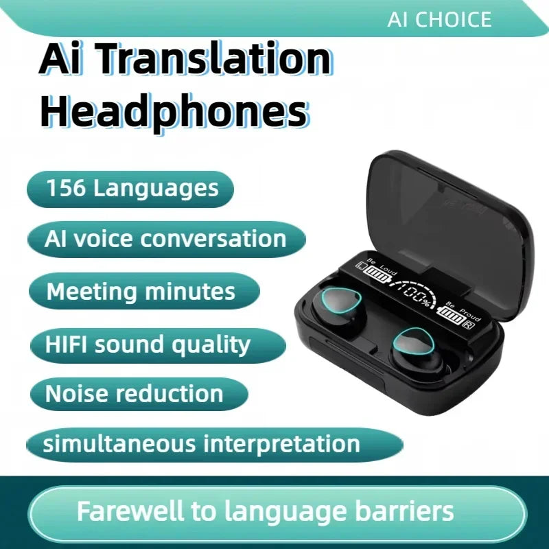 Audífonos traductores Bluetooth 156 idiomas en vivo (valores + IVA)
