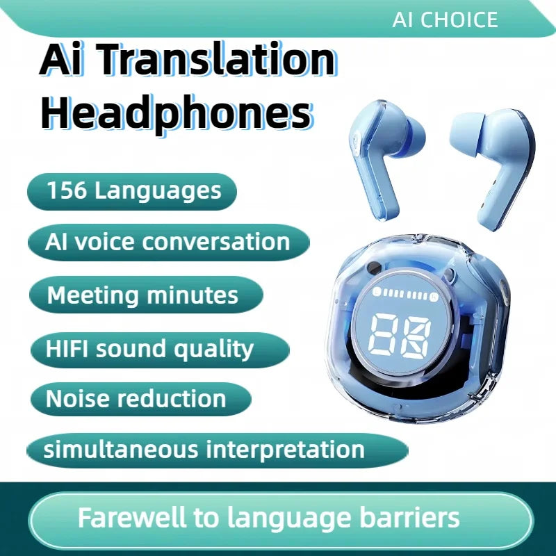 Audífonos traductores Bluetooth 156 idiomas en vivo (valores + IVA)