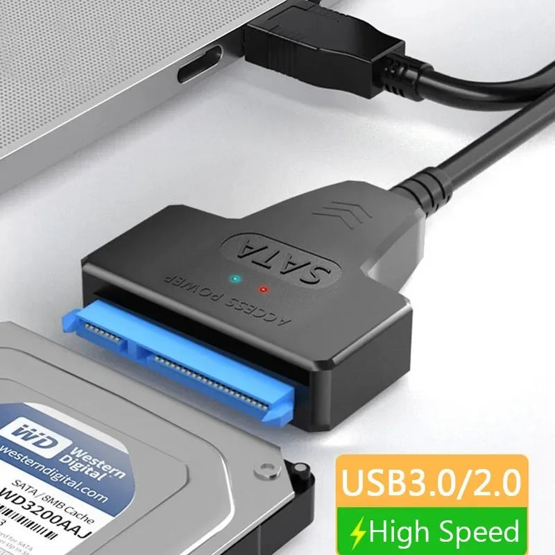 Interfaz USB 3.0 TO SATA 2.5" SSD HDD adaptador para disco duro