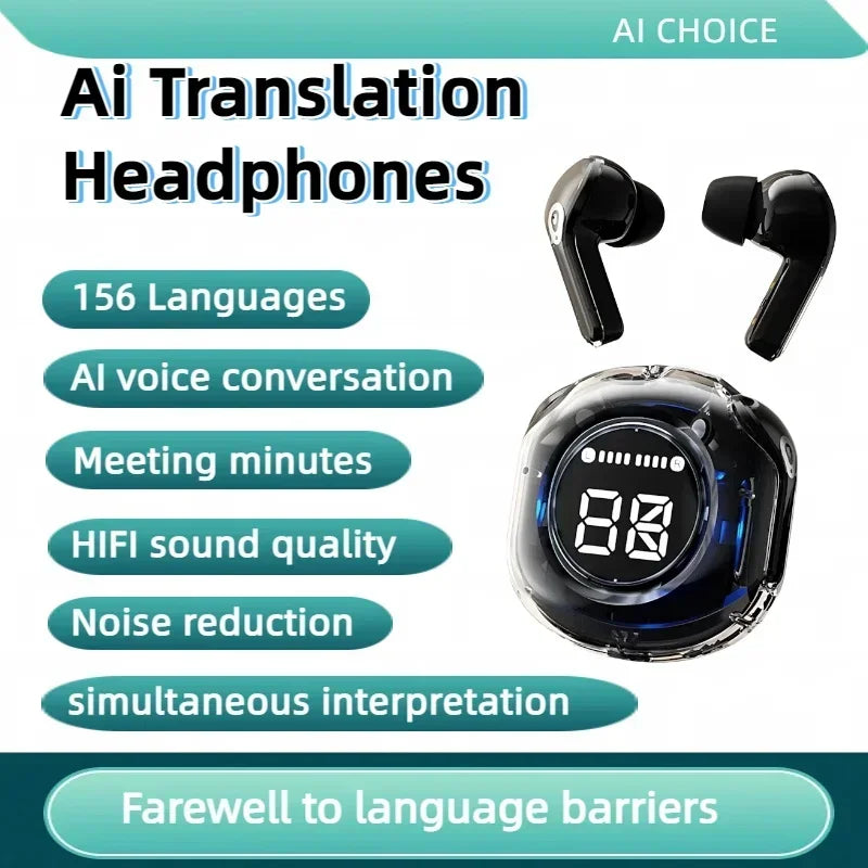 Audífonos traductores Bluetooth 156 idiomas en vivo (valores + IVA)