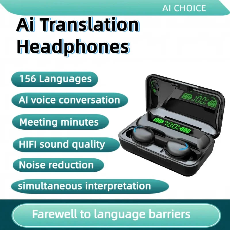 TWS Audifono traductor ON DEMAND  inalámbrico Bluetooth 156 idiomas, especial para viajes y/o negocios. (valor sin IVA)