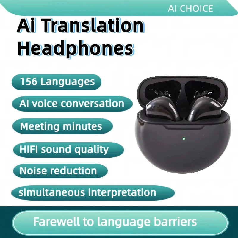 Audífonos traductores Bluetooth 156 idiomas en vivo (valores + IVA)