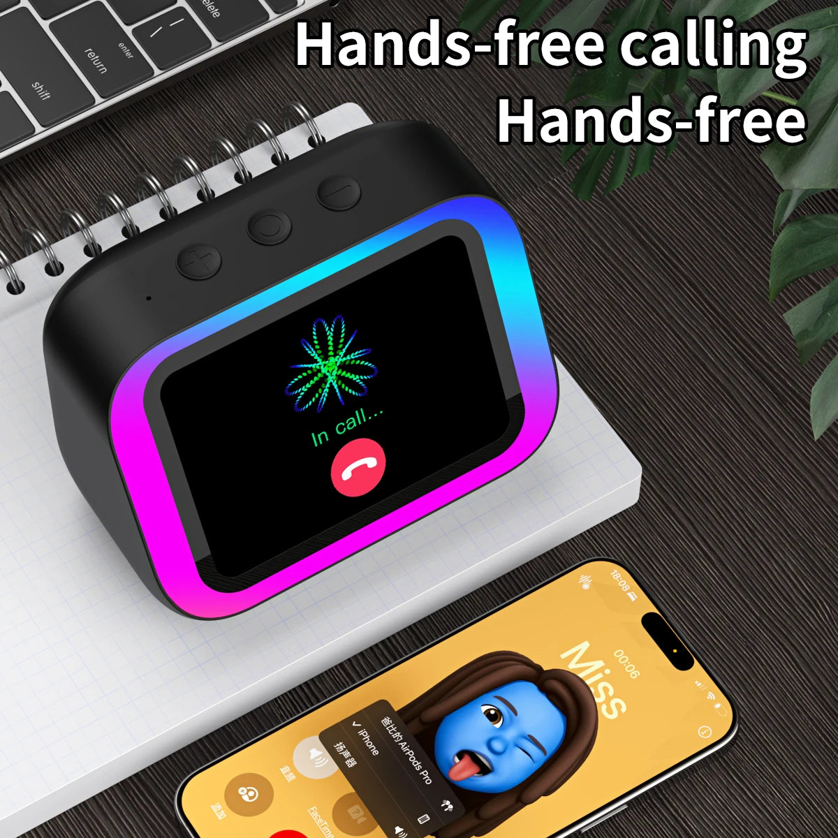 Parlante con IA bluetooth con asistente de voz (valores + IVA)