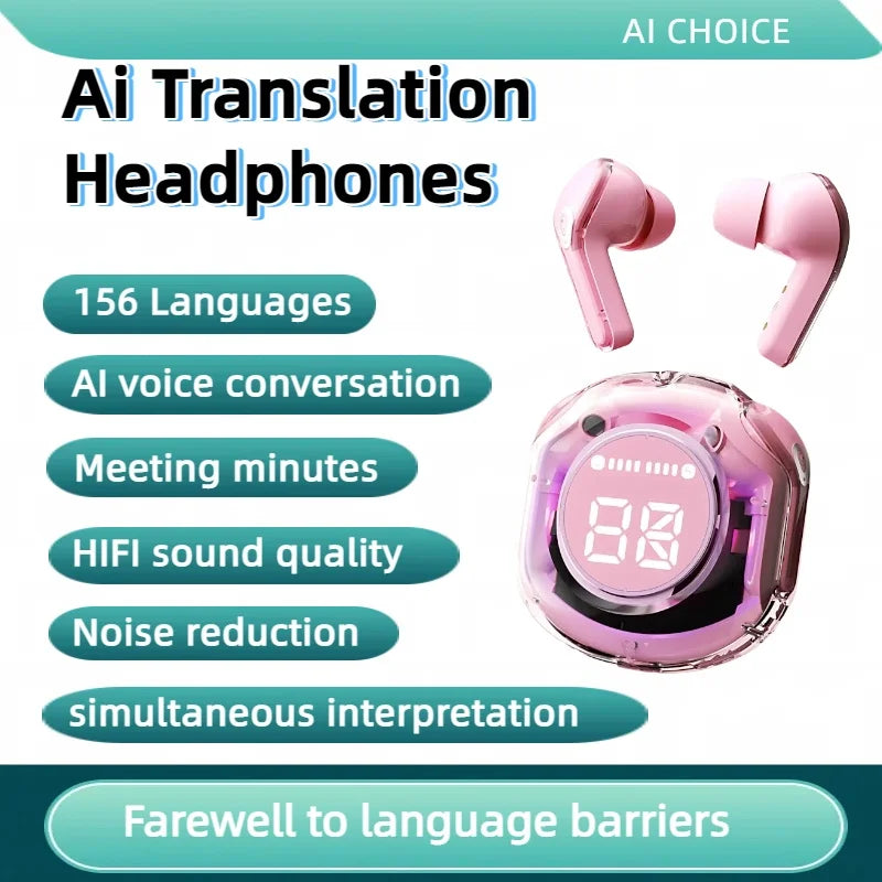 Audífonos traductores Bluetooth 156 idiomas en vivo (valores + IVA)