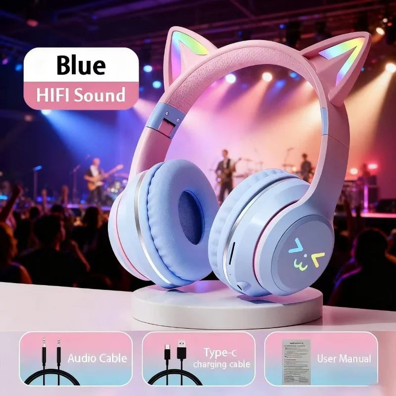 RGB Audiofonos HiFi Bluetooth (valores + IVA)