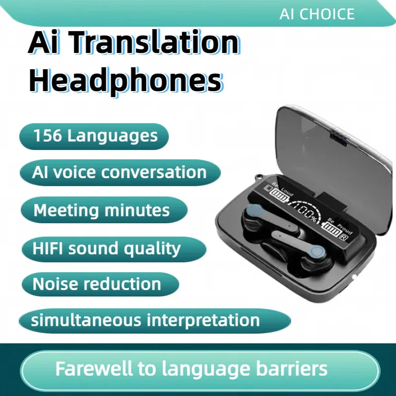 Audífonos traductores Bluetooth 156 idiomas en vivo (valores + IVA)