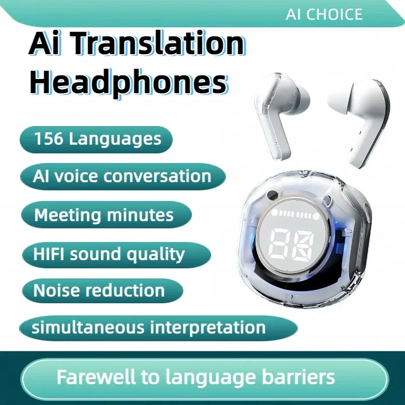 Audífonos traductores Bluetooth 156 idiomas en vivo (valores + IVA)