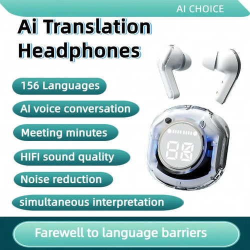 Audífonos traductores Bluetooth 156 idiomas en vivo (valores + IVA)