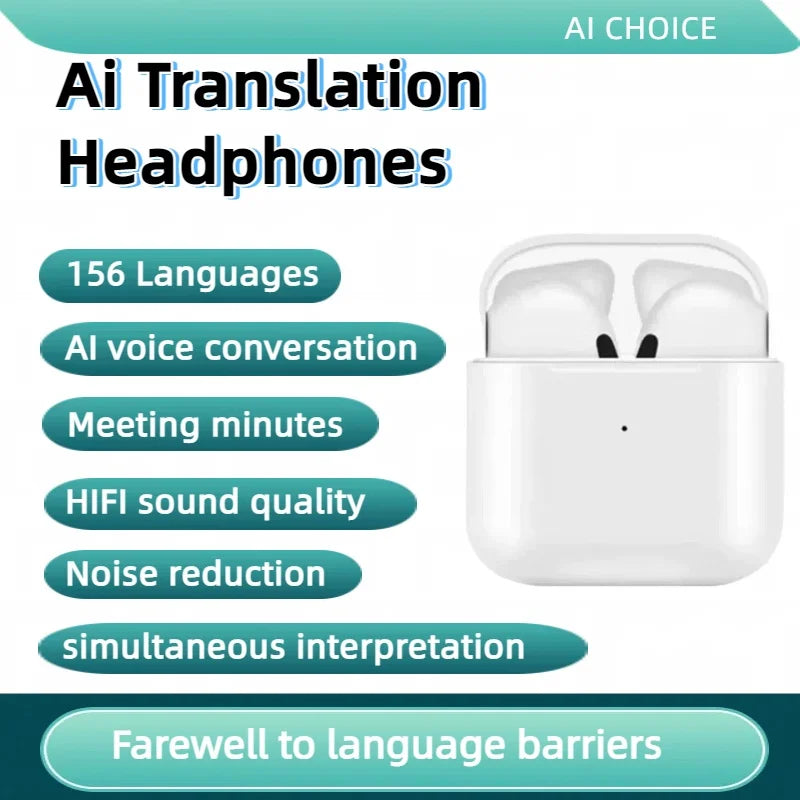 Audífonos traductores Bluetooth 156 idiomas en vivo (valores + IVA)